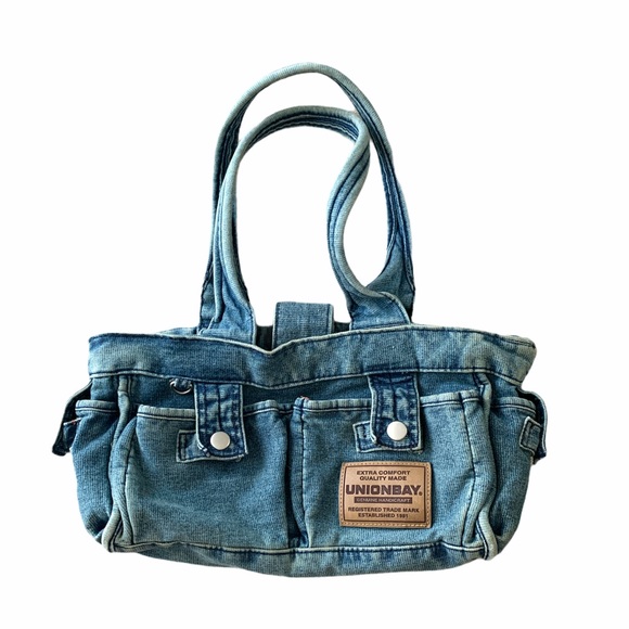 Vintage Handbags - y2k UnionBay Denim Cloth Satchel Bag